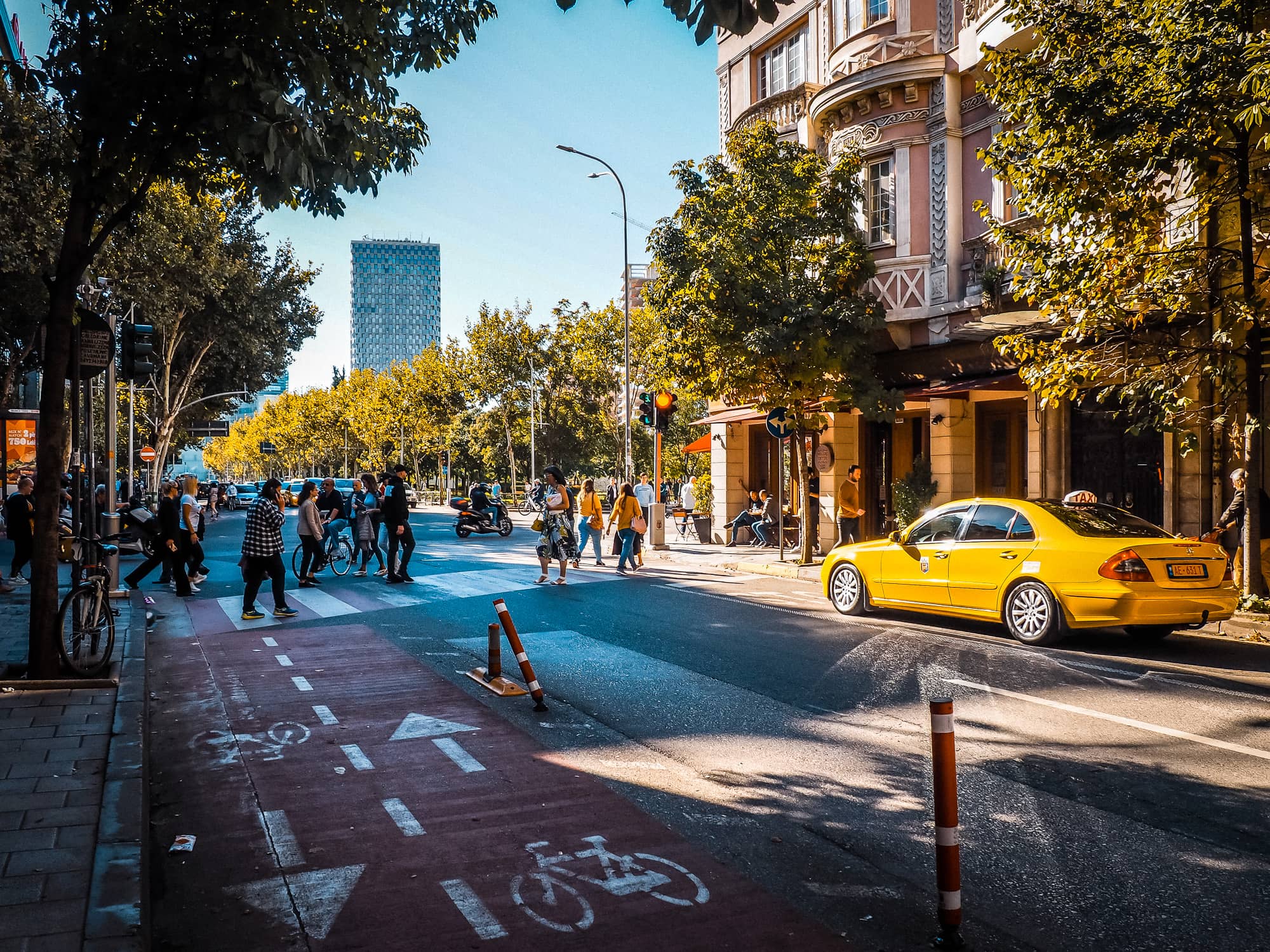 Tirana Albania Street scene