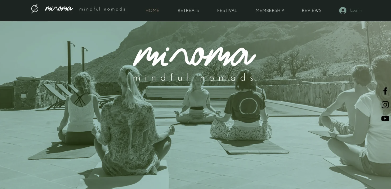 Minoma - Mindful Nomad Retreats Website Vorschau